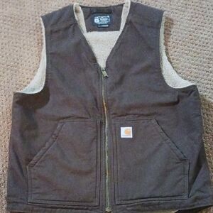 Carhartt Dark Brown Fleece-Lined Vest